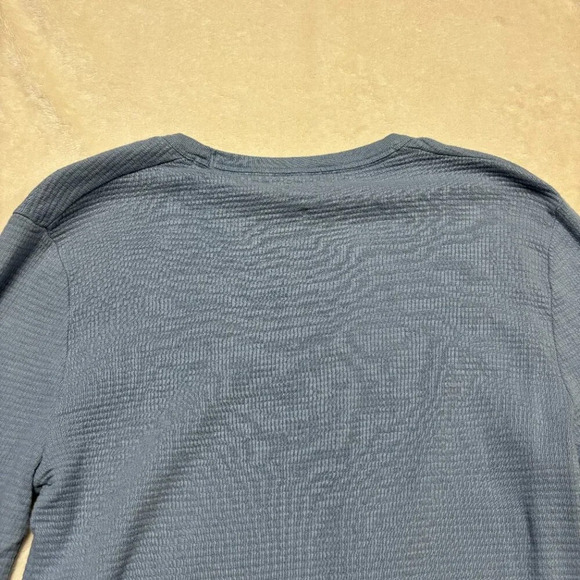 Hollister Mens 100% Cotton Waffle Knit Long‎ Sleeve Shirt XS Baby Blue - Picture 8 of 10